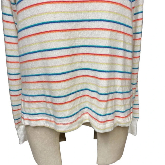 LNA Brushed Carly Striped Hoodie Sweater White Colorful‎ Size XS - Picture 3 of 13